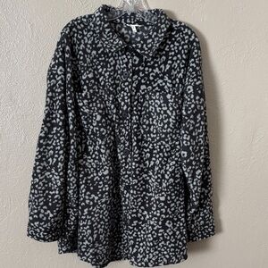 Maurice’s Wilder Fleece Shacket Plus Size 2X Gray